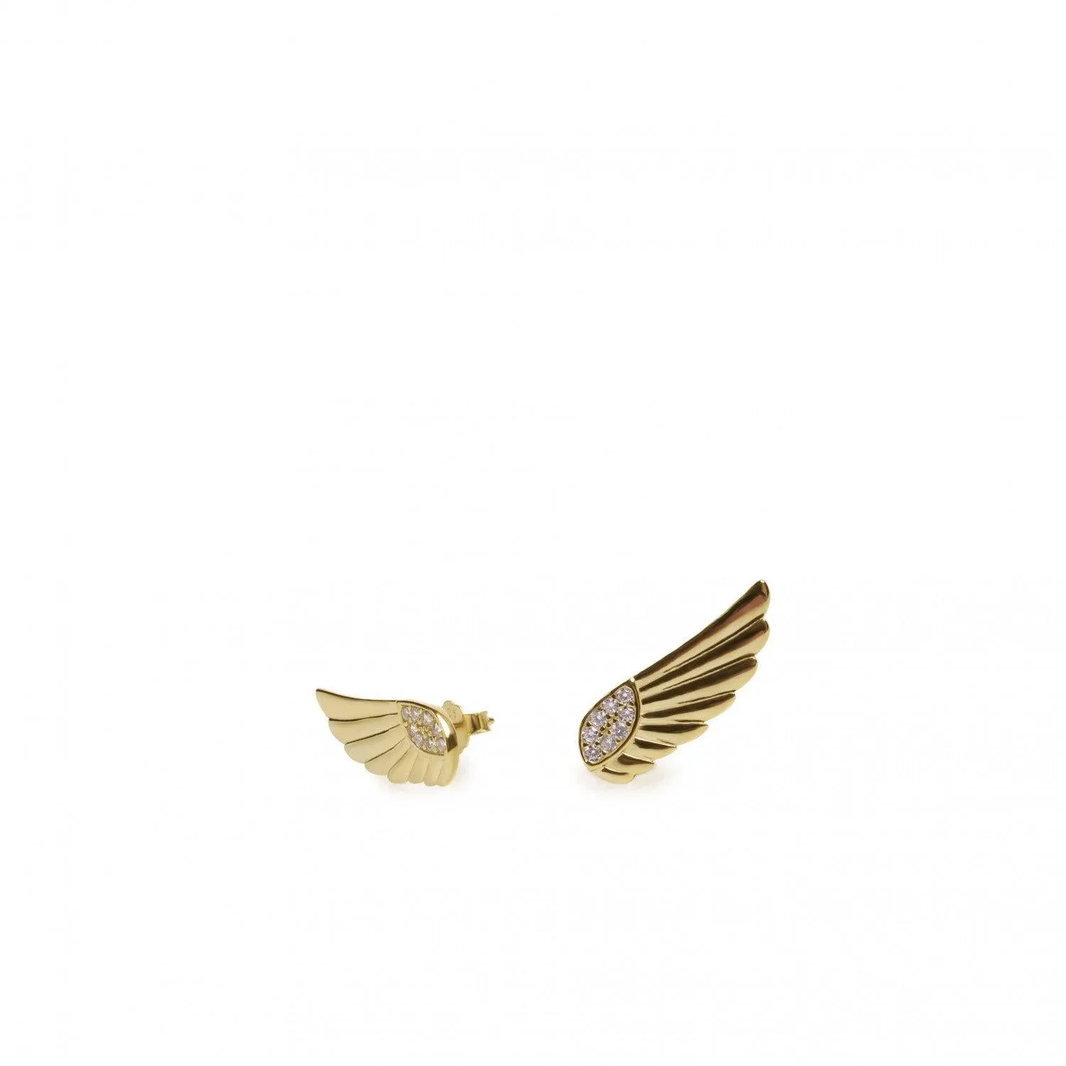 Pendientes originales diseo de ala con circonitas