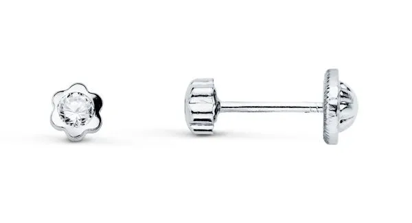 Pendientes Oro Blanco 3,5mm