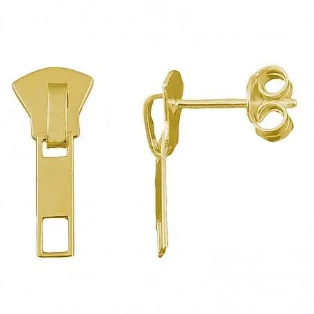 Pendientes plata cremallera