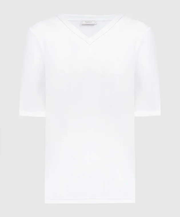 PESERICO WHITE TSHIRT WITH A SCAR