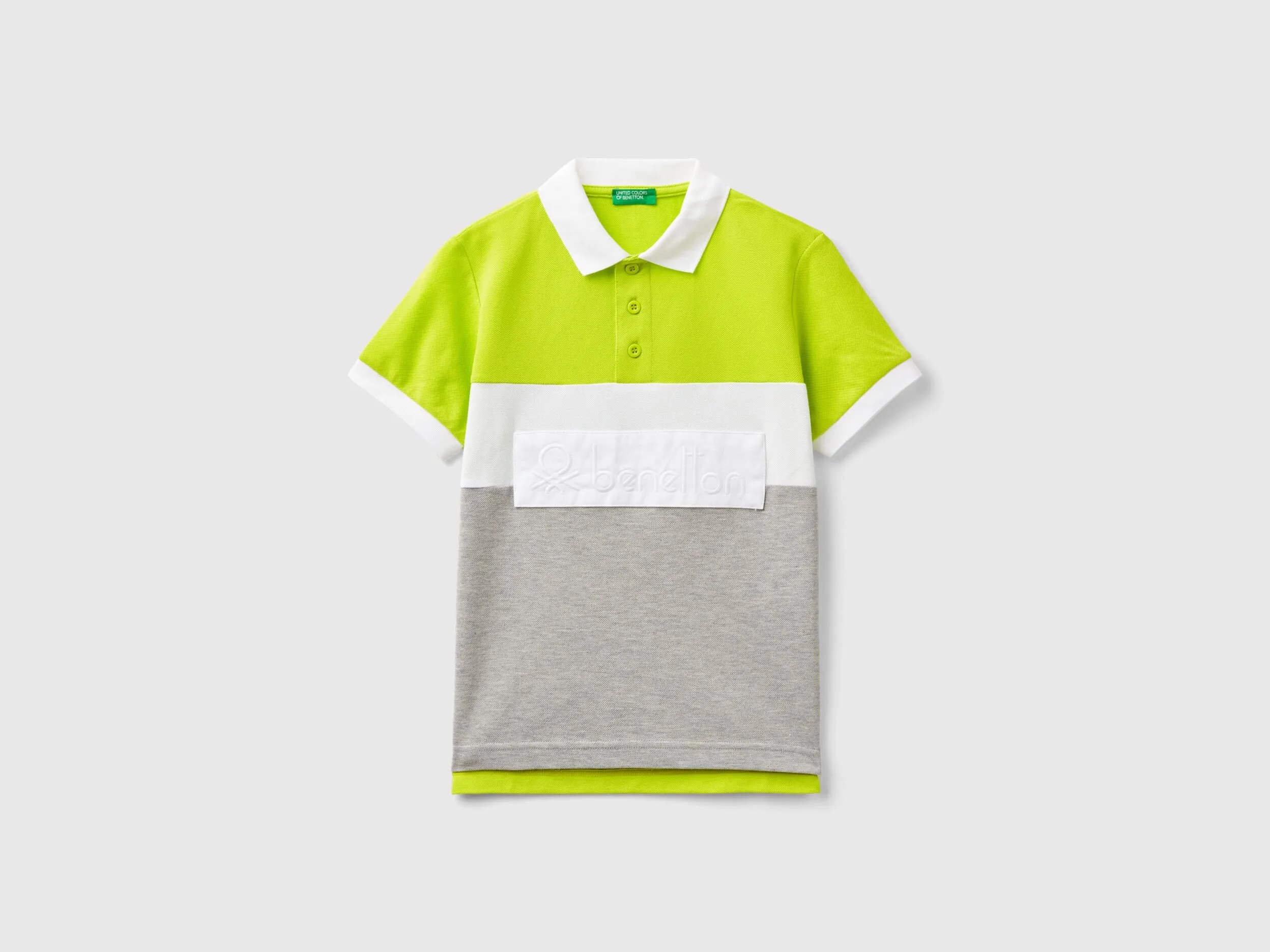 Polo color block de algodón orgánico