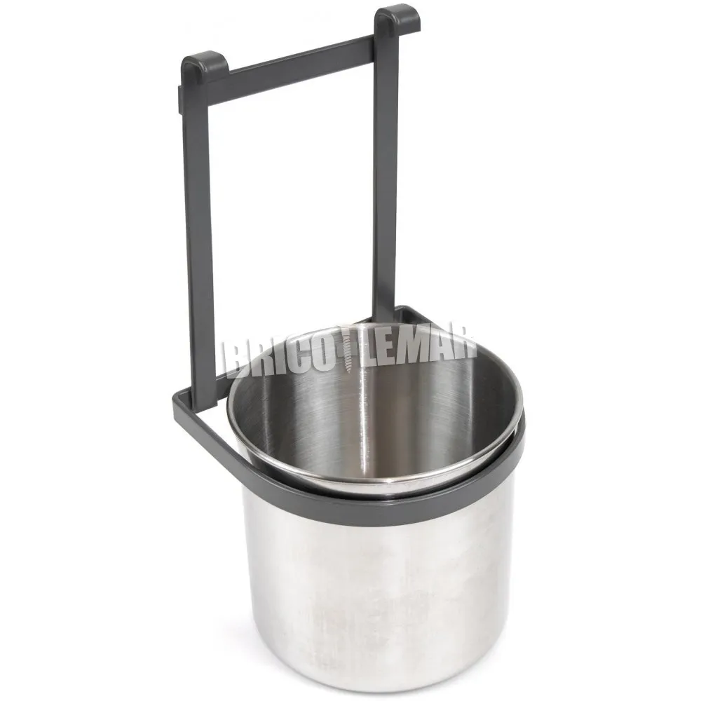 Portacubiertos de cocina con cubo cromado para colgar Titane acero gris antracita Emuca
