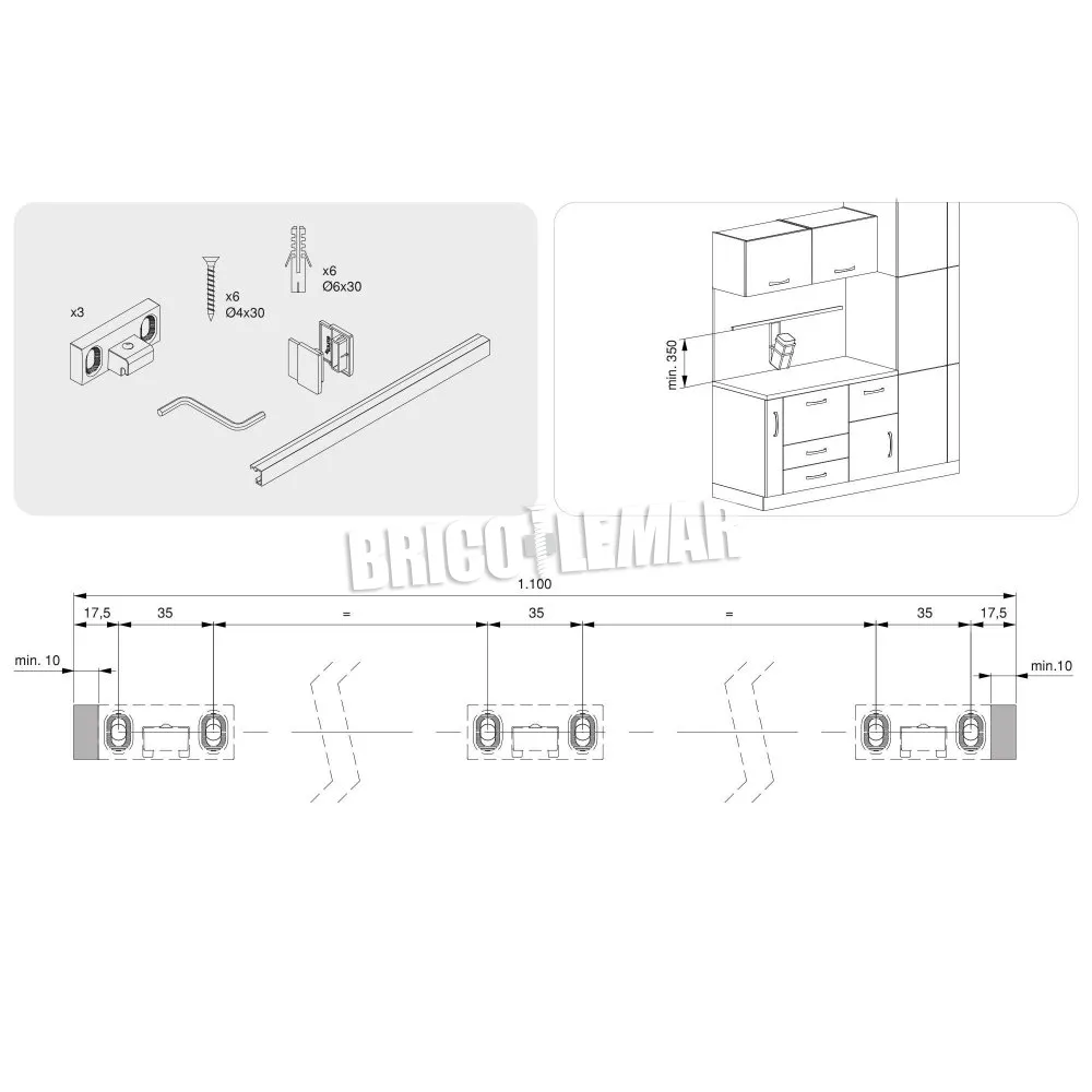 Portacubiertos de cocina con cubo cromado para colgar Titane acero gris antracita Emuca