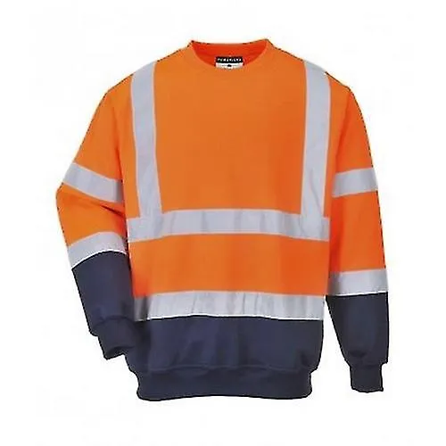 PORTWEST MENS HIVIS TWO TONE SWEATSHIRT