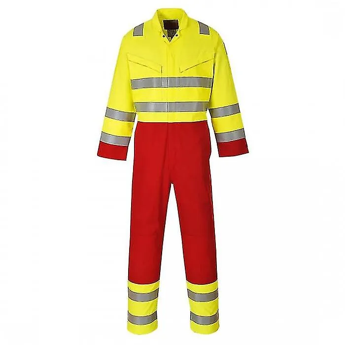 PORTWEST UNISEX ADULT SERVICES BIZFLAME PRO HIGHVIS OVERALLS