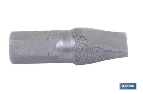Punta Plana para atornillador de Acero | Modelo 1/4" Plano Estándar | Longitud 25 y 50 mm