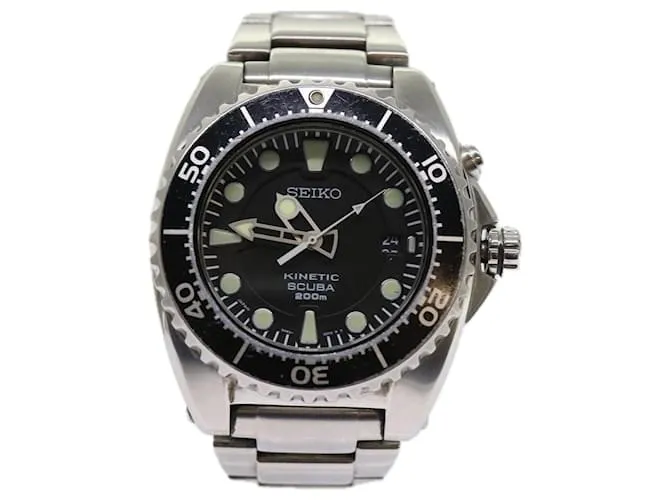 Relojes SEIKO Divers Kinetic Metal Plata Autenticación5567 