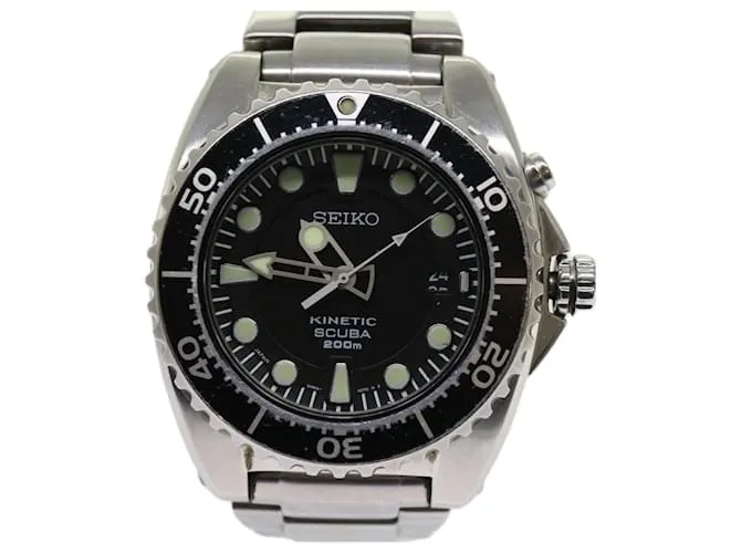 Relojes SEIKO Divers Kinetic Metal Plata Autenticación5567 