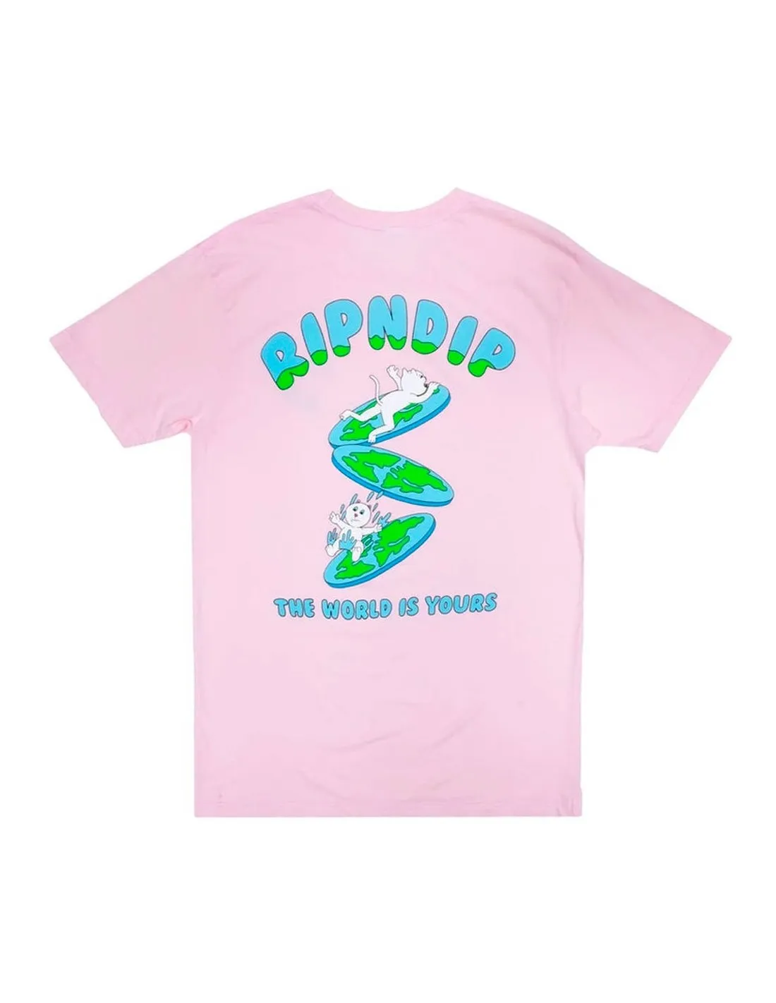 RIPNDIP THE WORKD IS YOURS  ROSA  CAMISETA