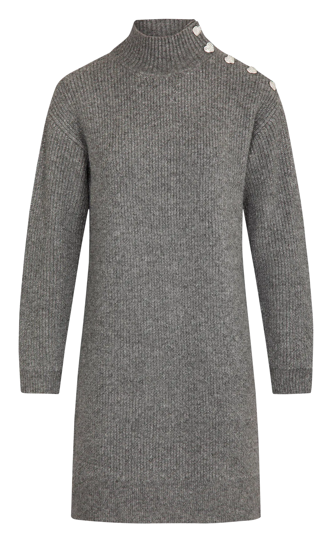 RMSTORI  VESTIDO RECTO DE CUELLO ALTO EN GRIS