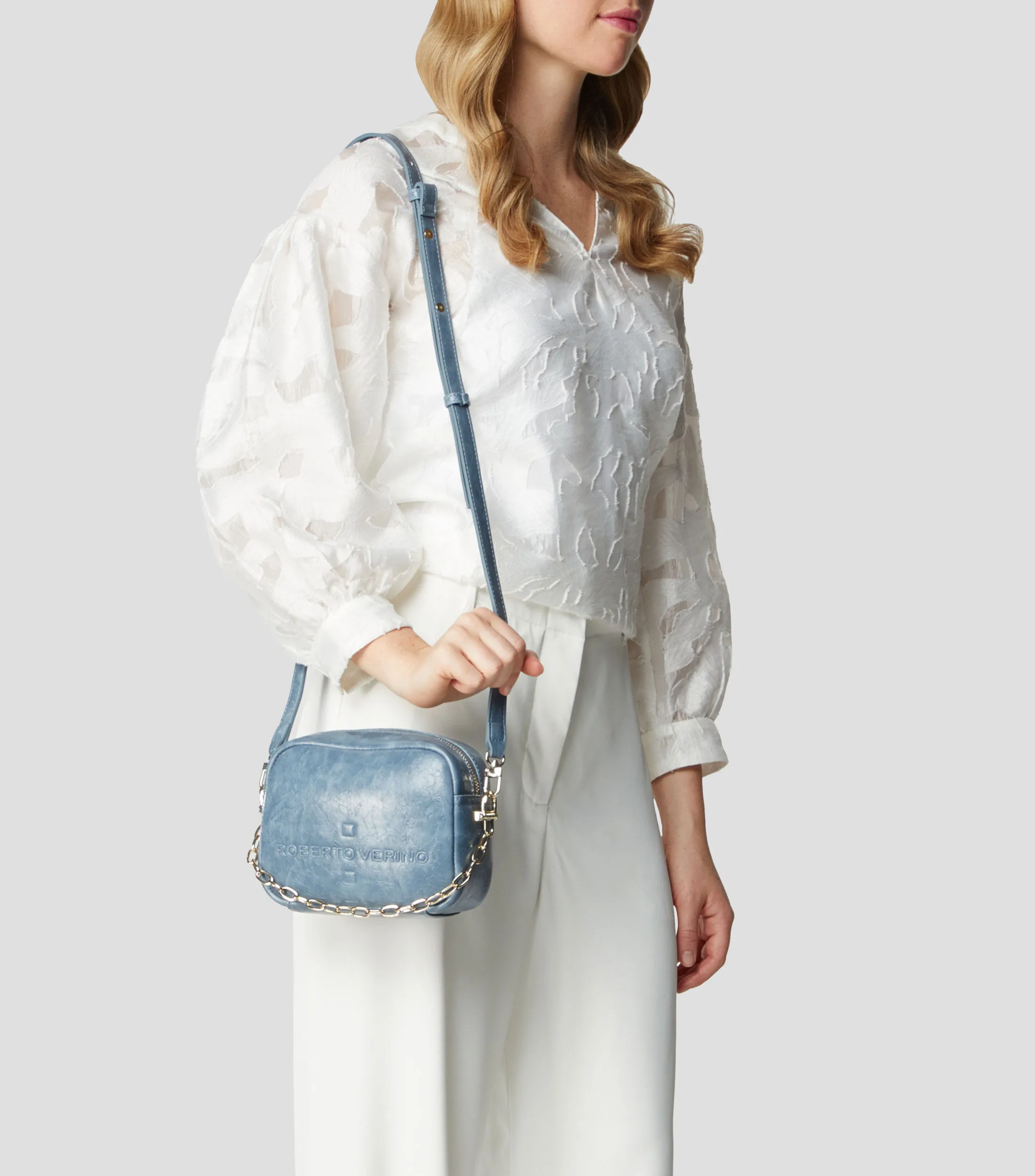 Roberto Verino Bolso Crossbody craquelado Mujer