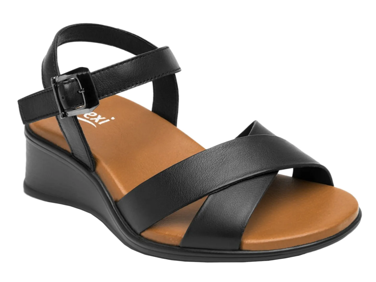 Sandalias Flexi Zura  Negro Para Mujer