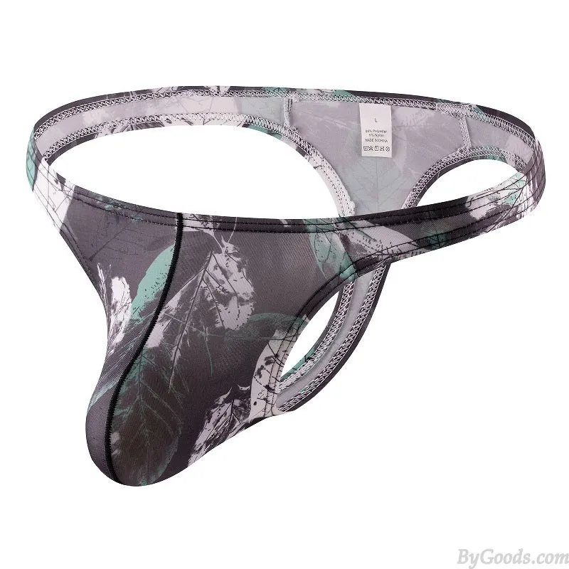 SEXY SNOWFLAKE LEAF STRIPE LOW RISE BRIEFS UNDERWEAR GSTRING THONG SISSY UNDERPANTS ATHLETIC SUPPORTER BREATHABLE MENS LINGERIE