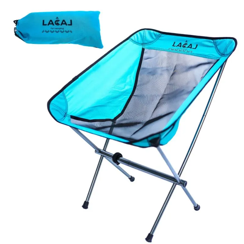 Silla de camping plegable Lacal SILLA PEQUEÑA LUZ (azul)