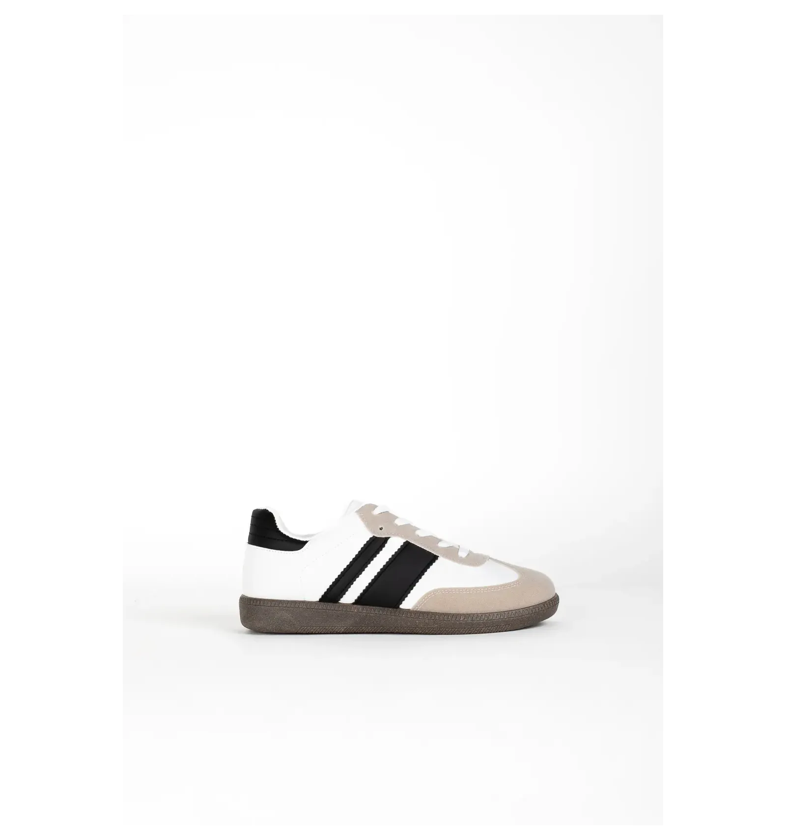 SNEAKERS CASUAL BURNAS  BLANCO/NEGRO