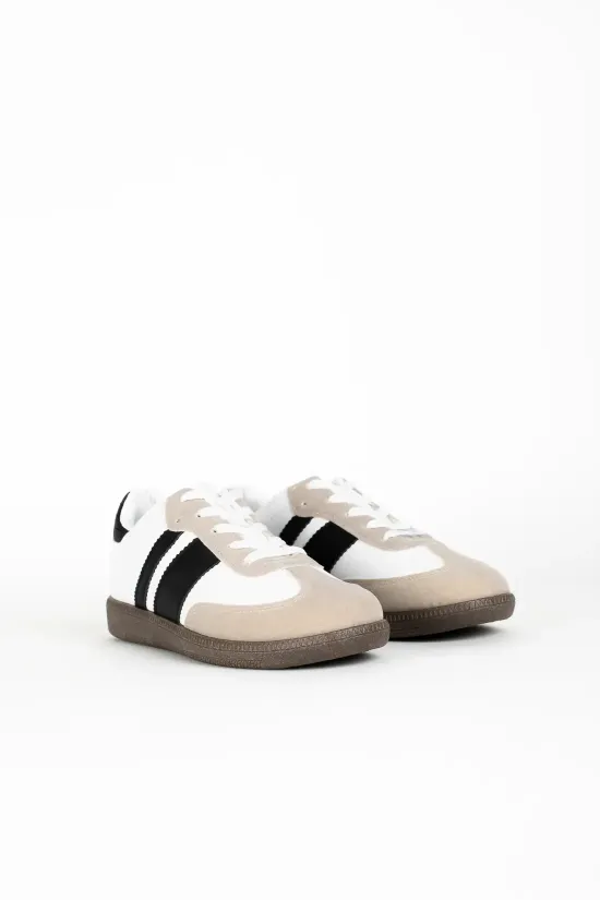 SNEAKERS CASUAL BURNAS  BLANCO/NEGRO