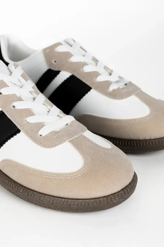 SNEAKERS CASUAL BURNAS  BLANCO/NEGRO