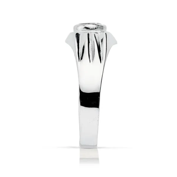 Solitario oro blanco cadete