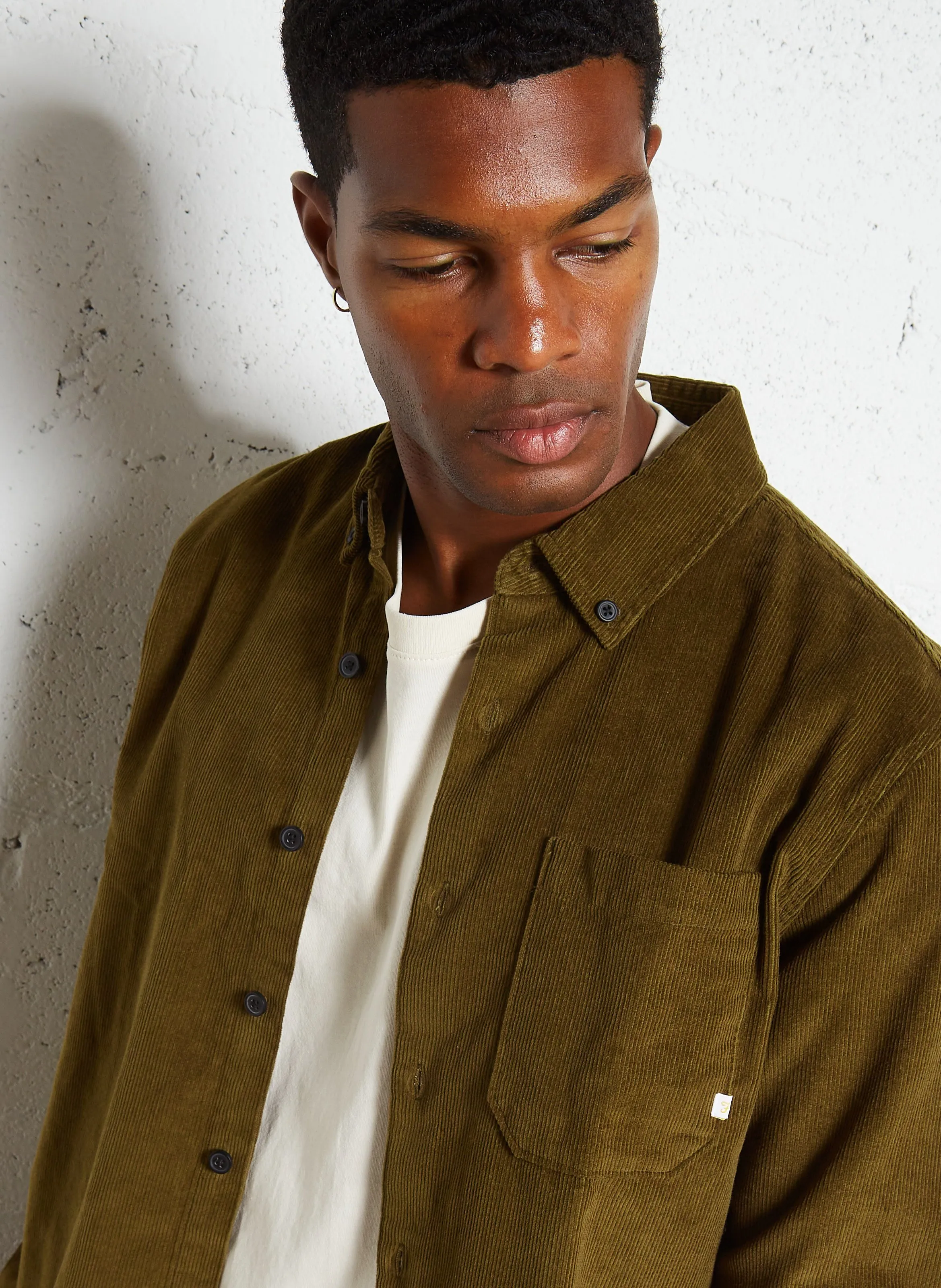 SPENCER  CHAQUETA RECTA DE PANA EN VERDE