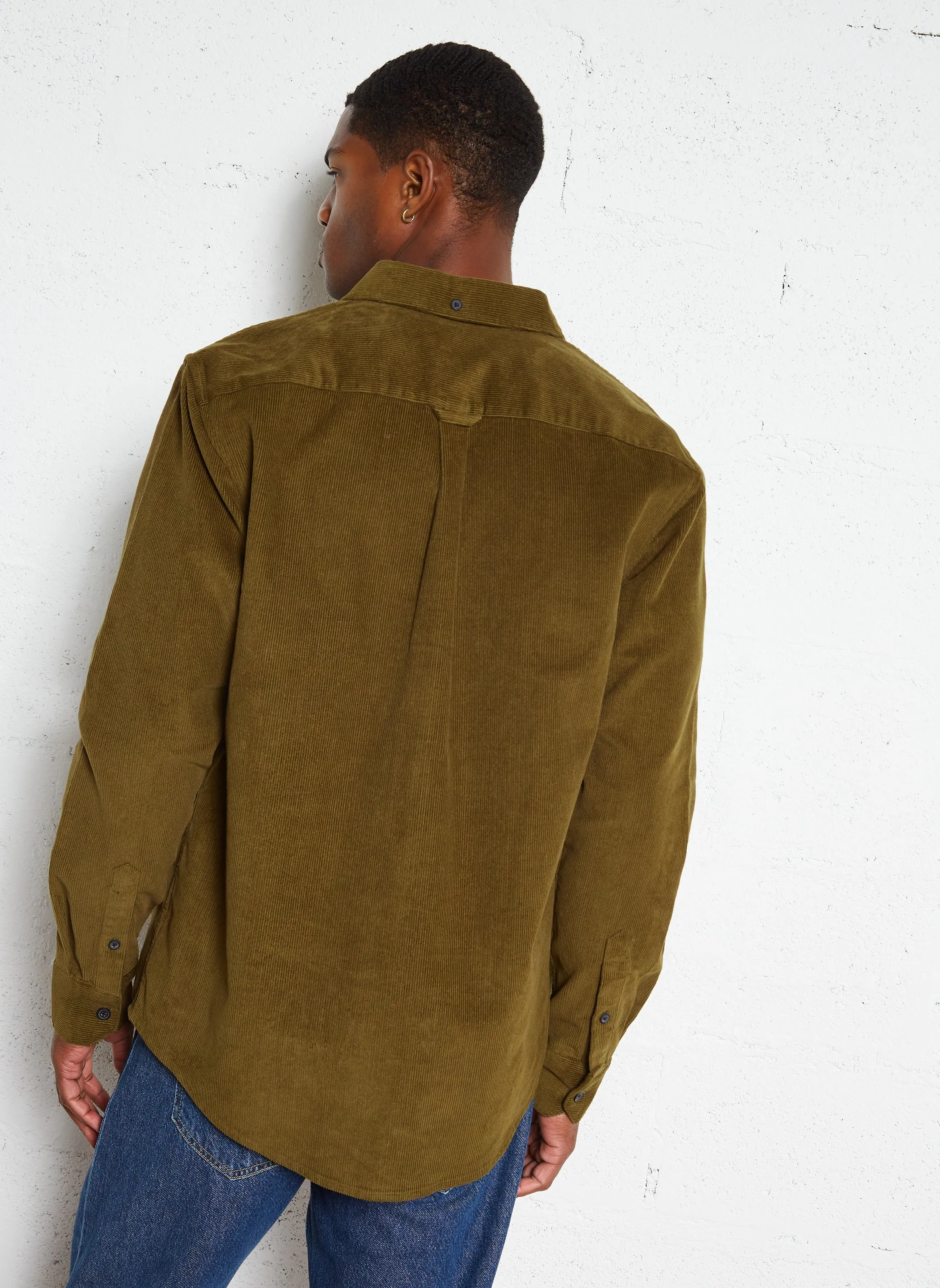 SPENCER  CHAQUETA RECTA DE PANA EN VERDE