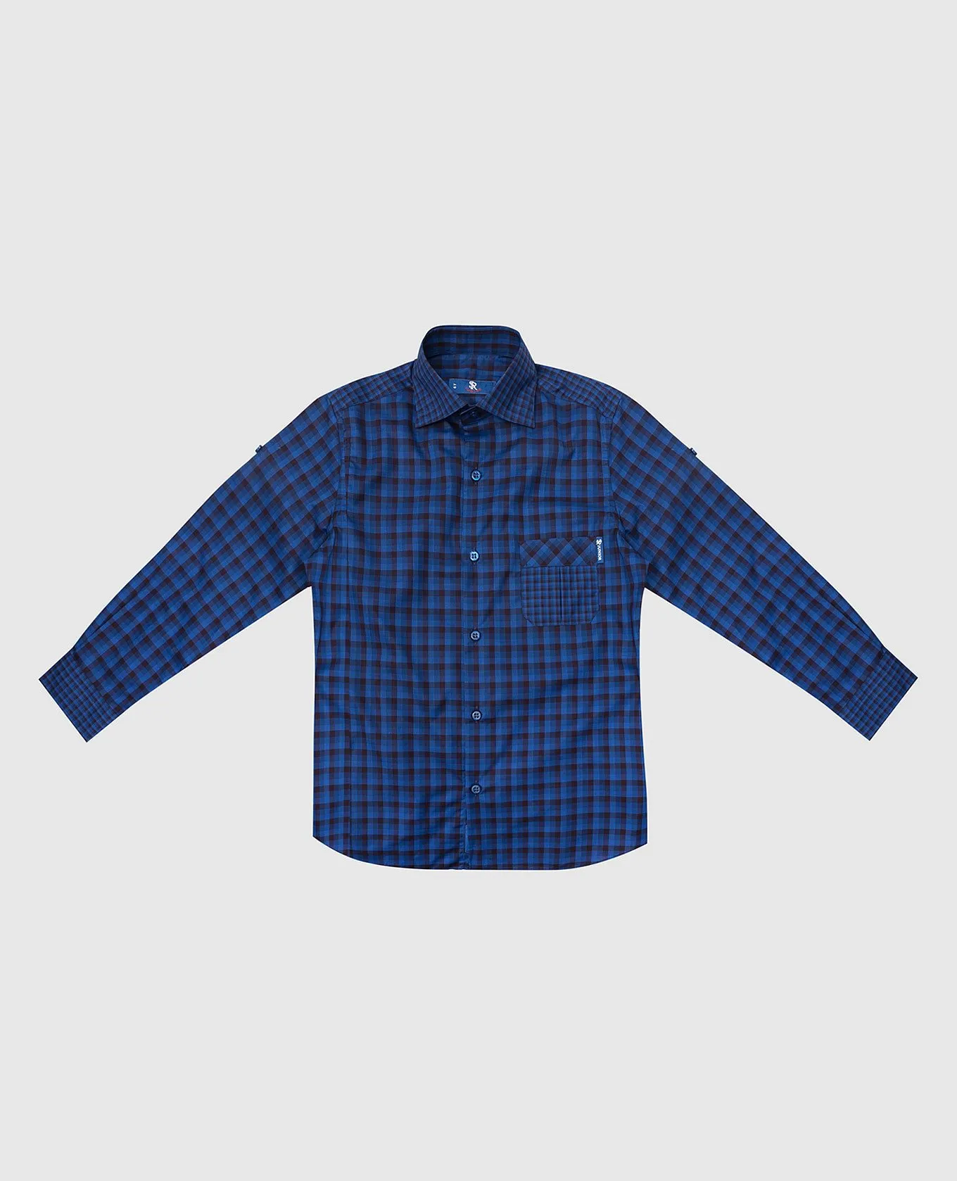 Stefano Ricci Children's navy check shirt