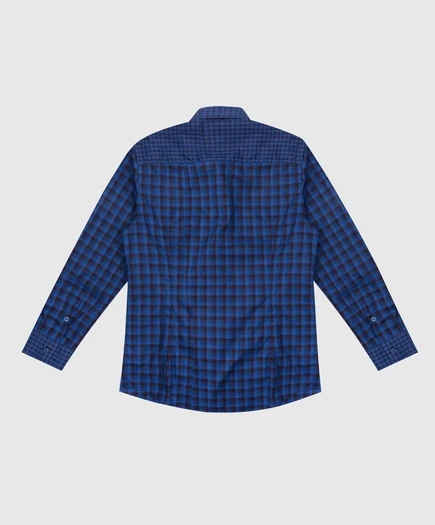 Stefano Ricci Children's navy check shirt