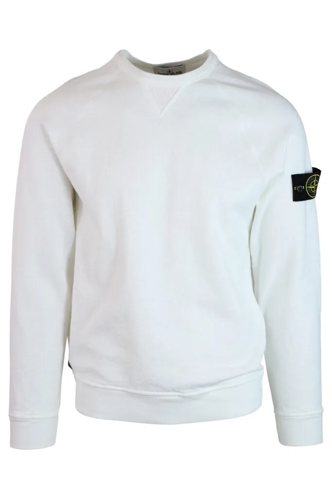 Sudadera blanca con parche de la marca