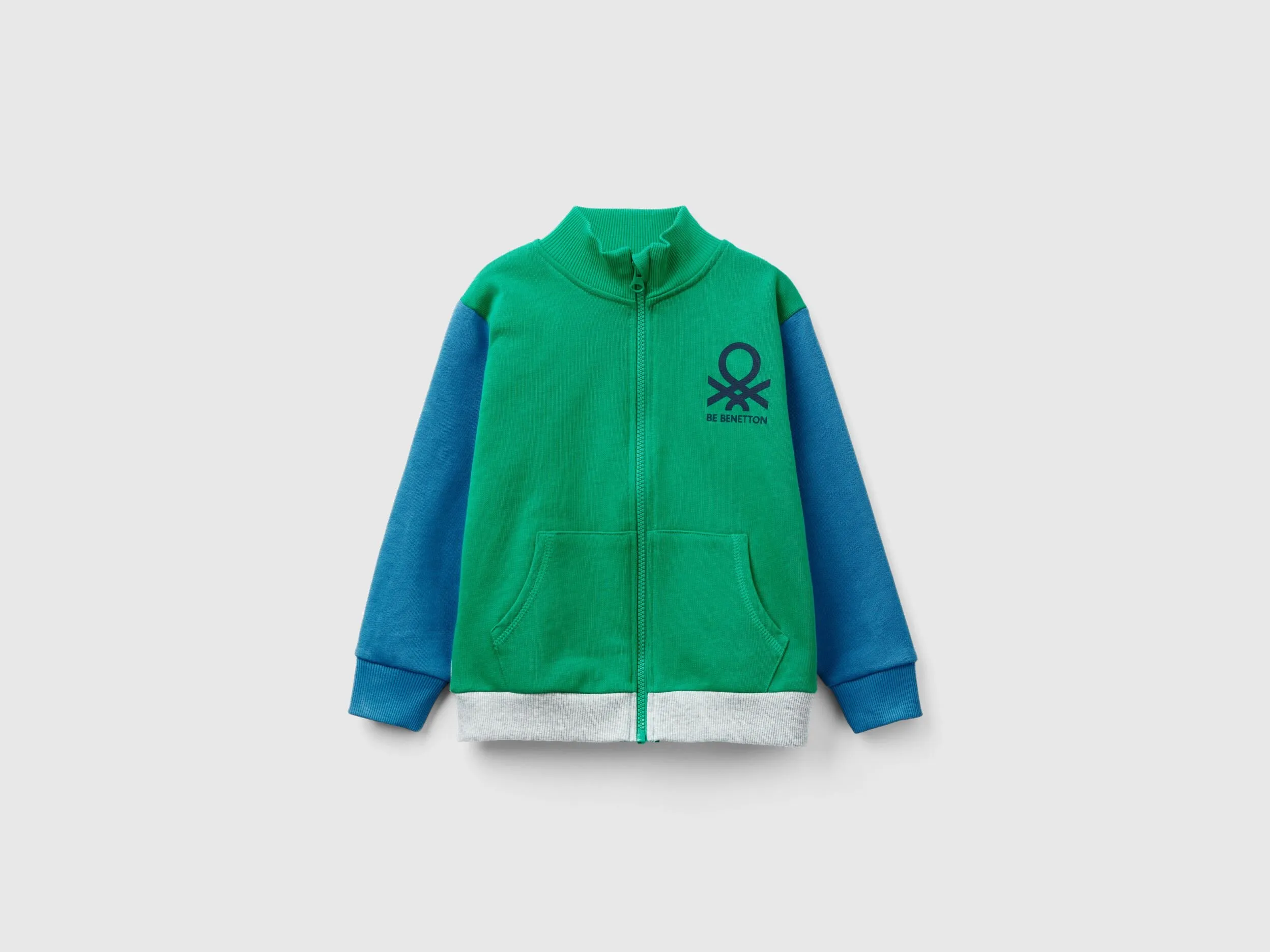 Sudadera de algodón orgánico con cremallera