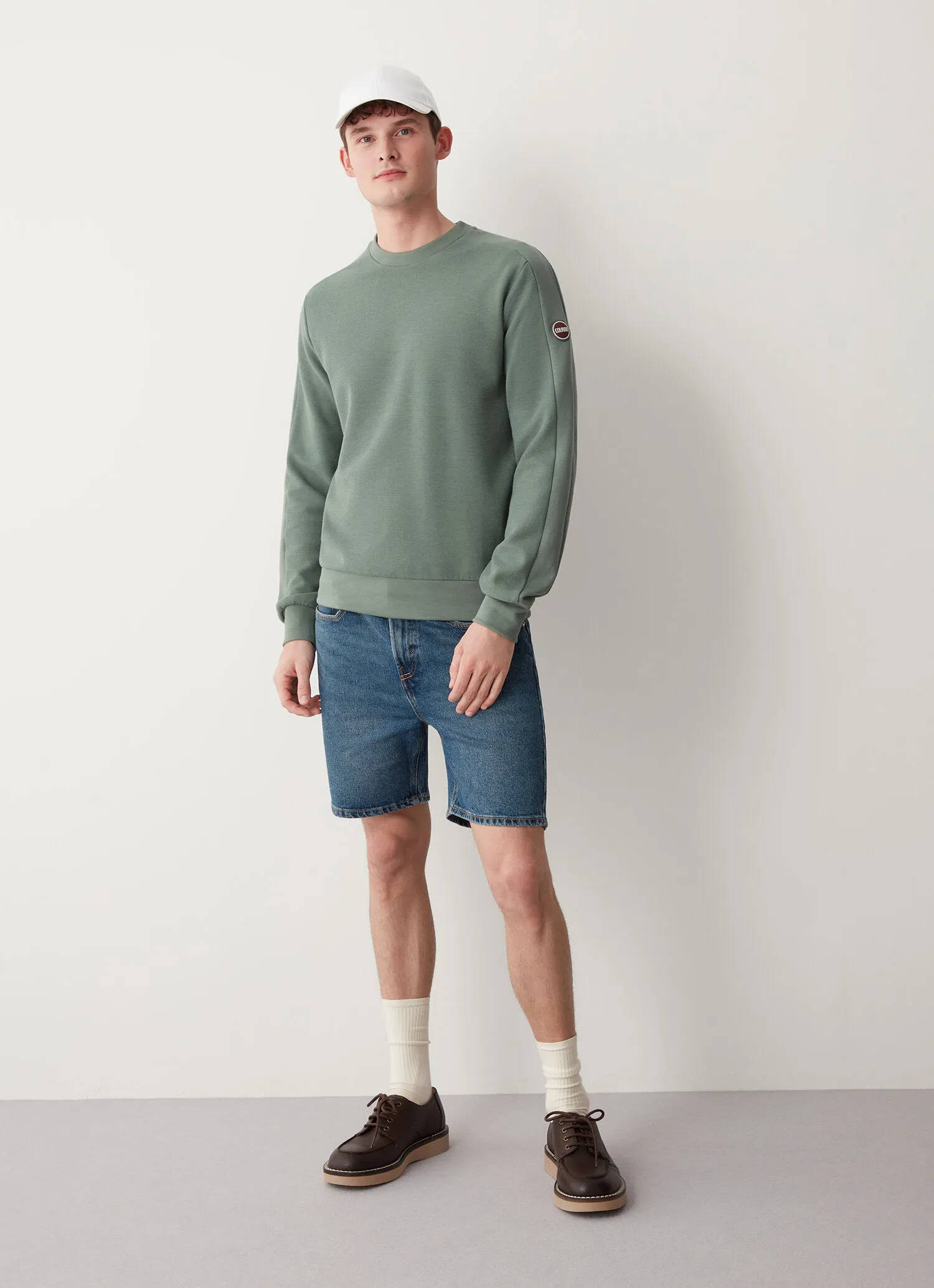 Sudadera de cuello redondo en piqué