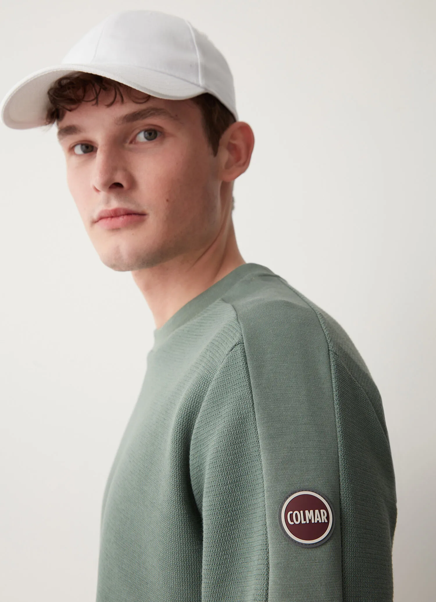 Sudadera de cuello redondo en piqué