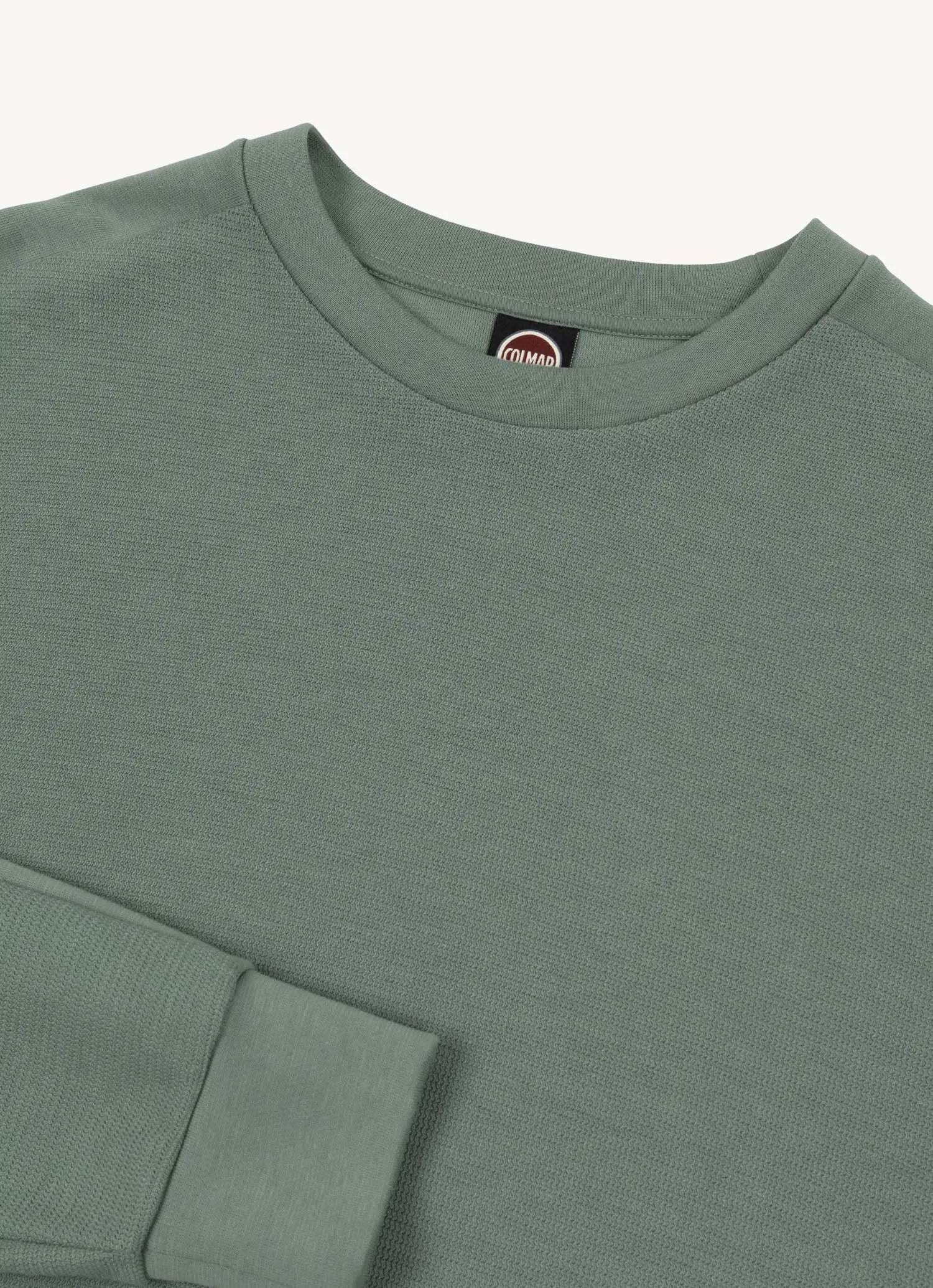Sudadera de cuello redondo en piqué
