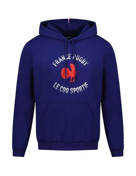 Sudadera le coq sportif france rugby azul de hombre.