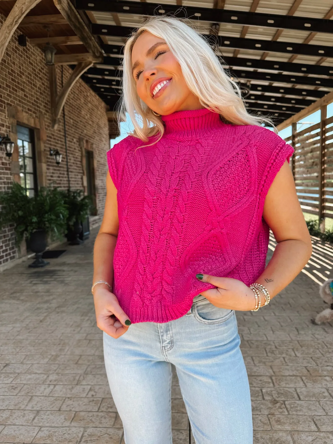 SWEETEST MEMORIES FUCHSIA SWEATER