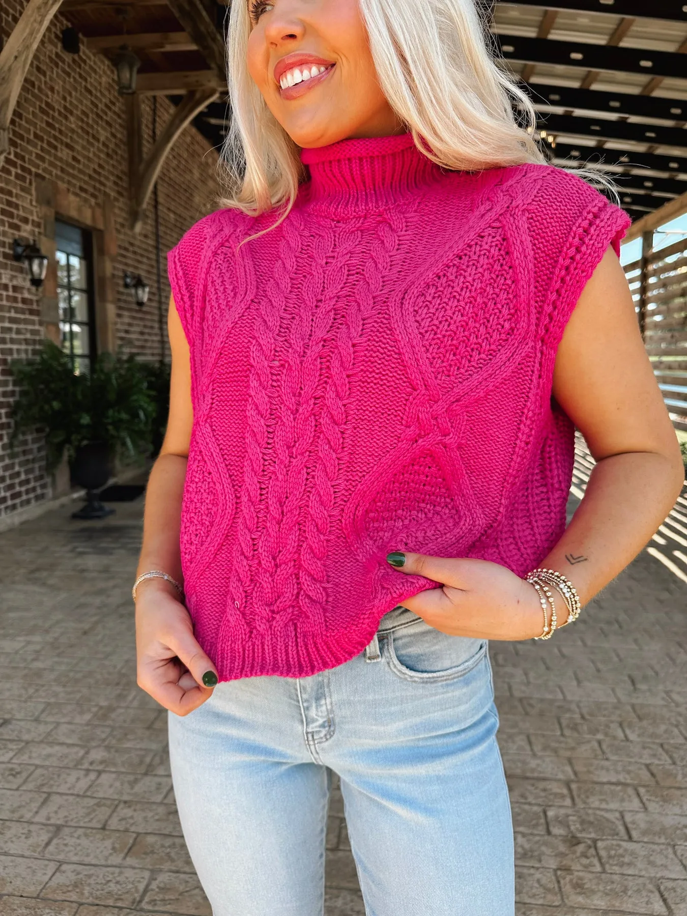 SWEETEST MEMORIES FUCHSIA SWEATER