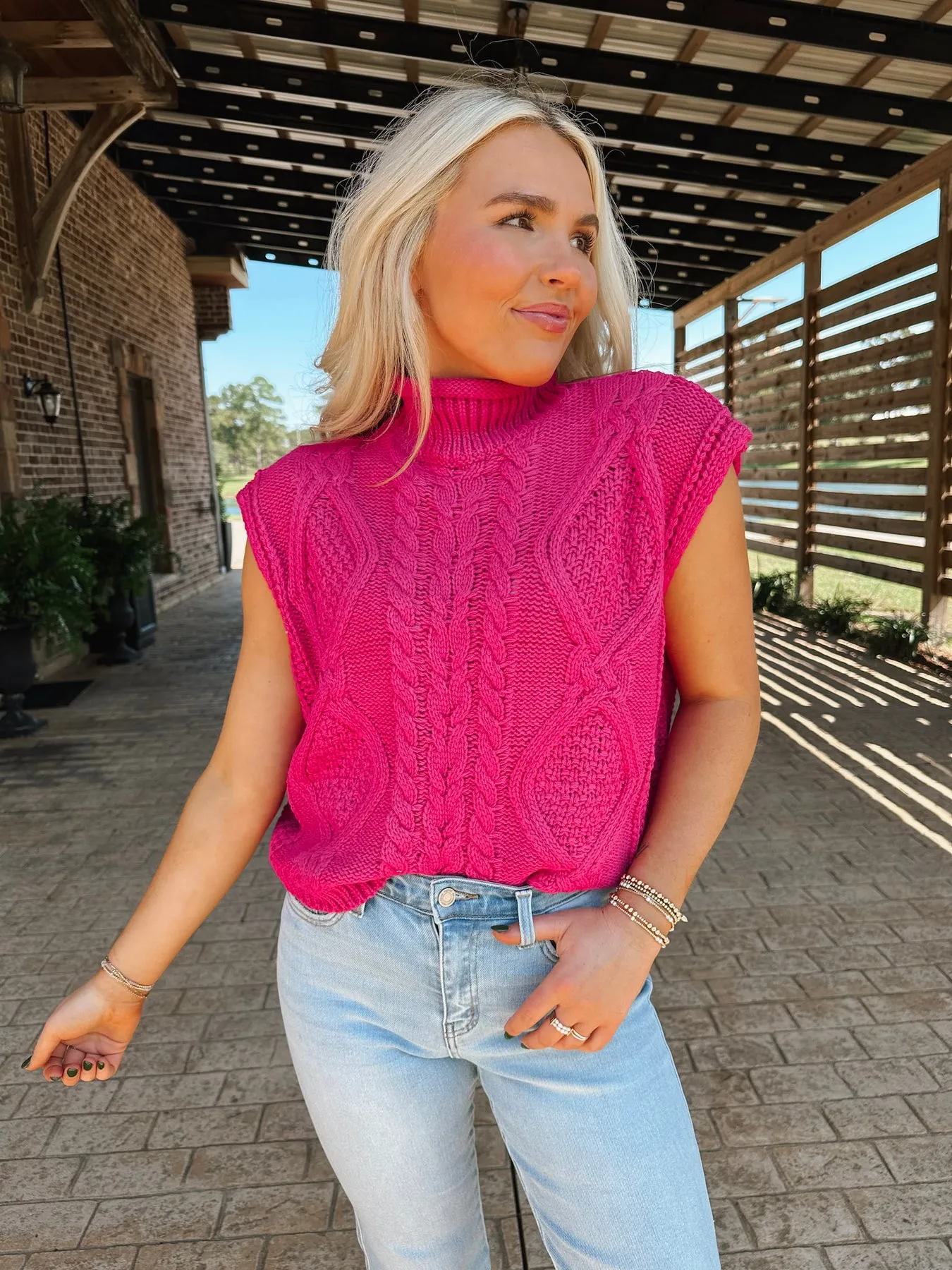 SWEETEST MEMORIES FUCHSIA SWEATER