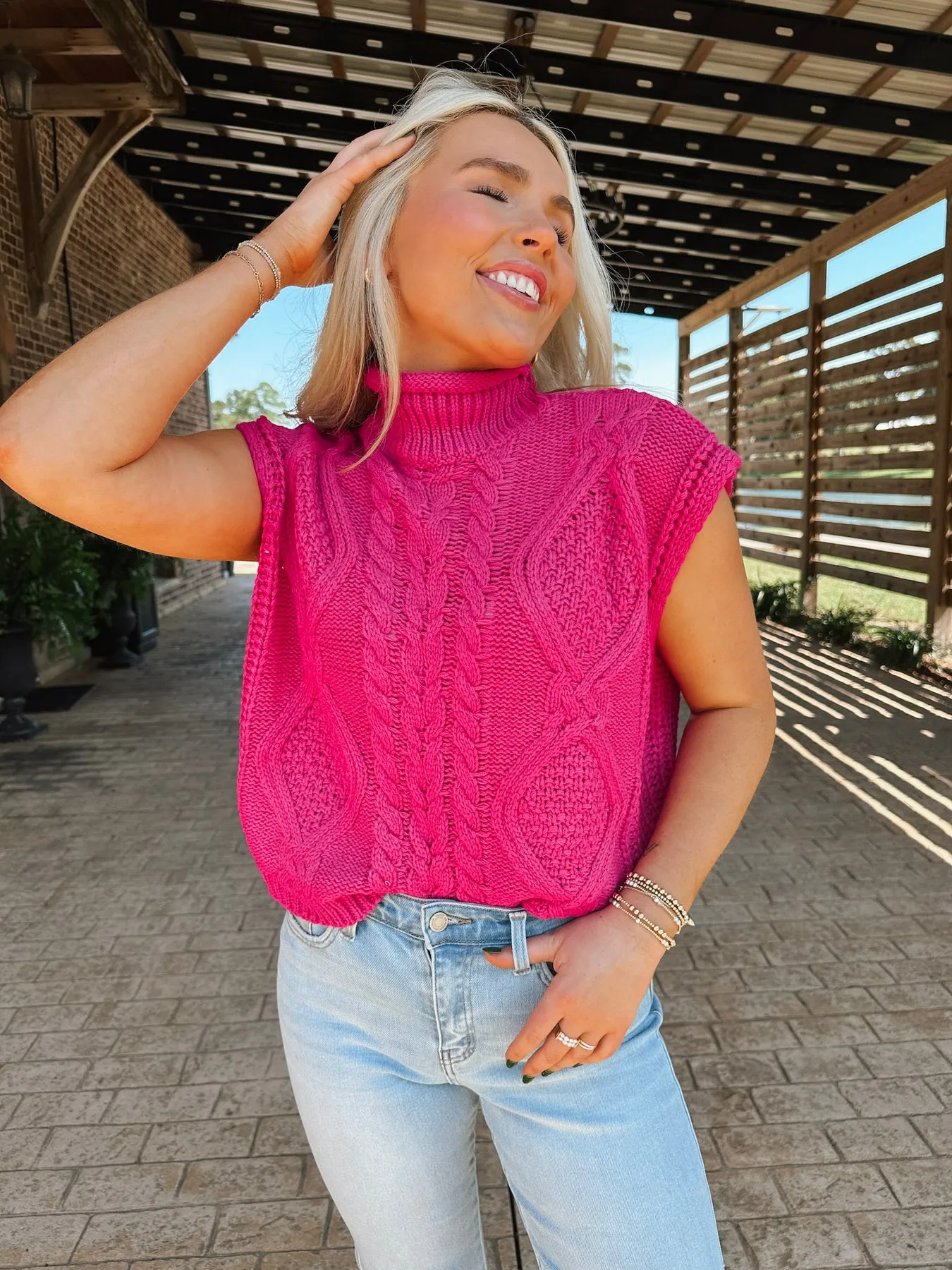 SWEETEST MEMORIES FUCHSIA SWEATER