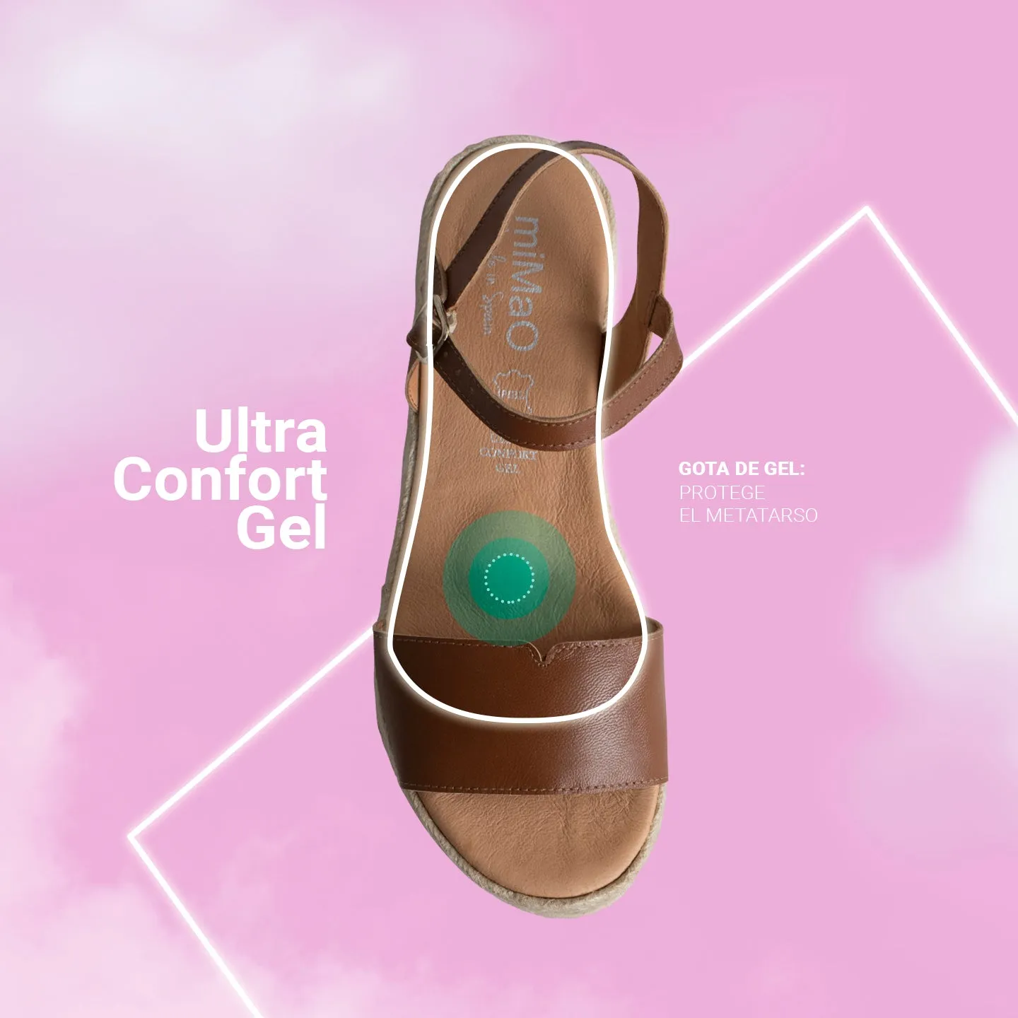 TARIFA Sandalias con plataforma de esparto TAUPE