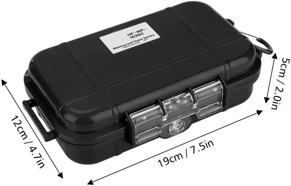 Tbest Caja Seca Impermeable Caja de Alenamiento Caja Impermeable a Prueba de Agua al Aire Libre Buceo Supervivencia Caja de Tran