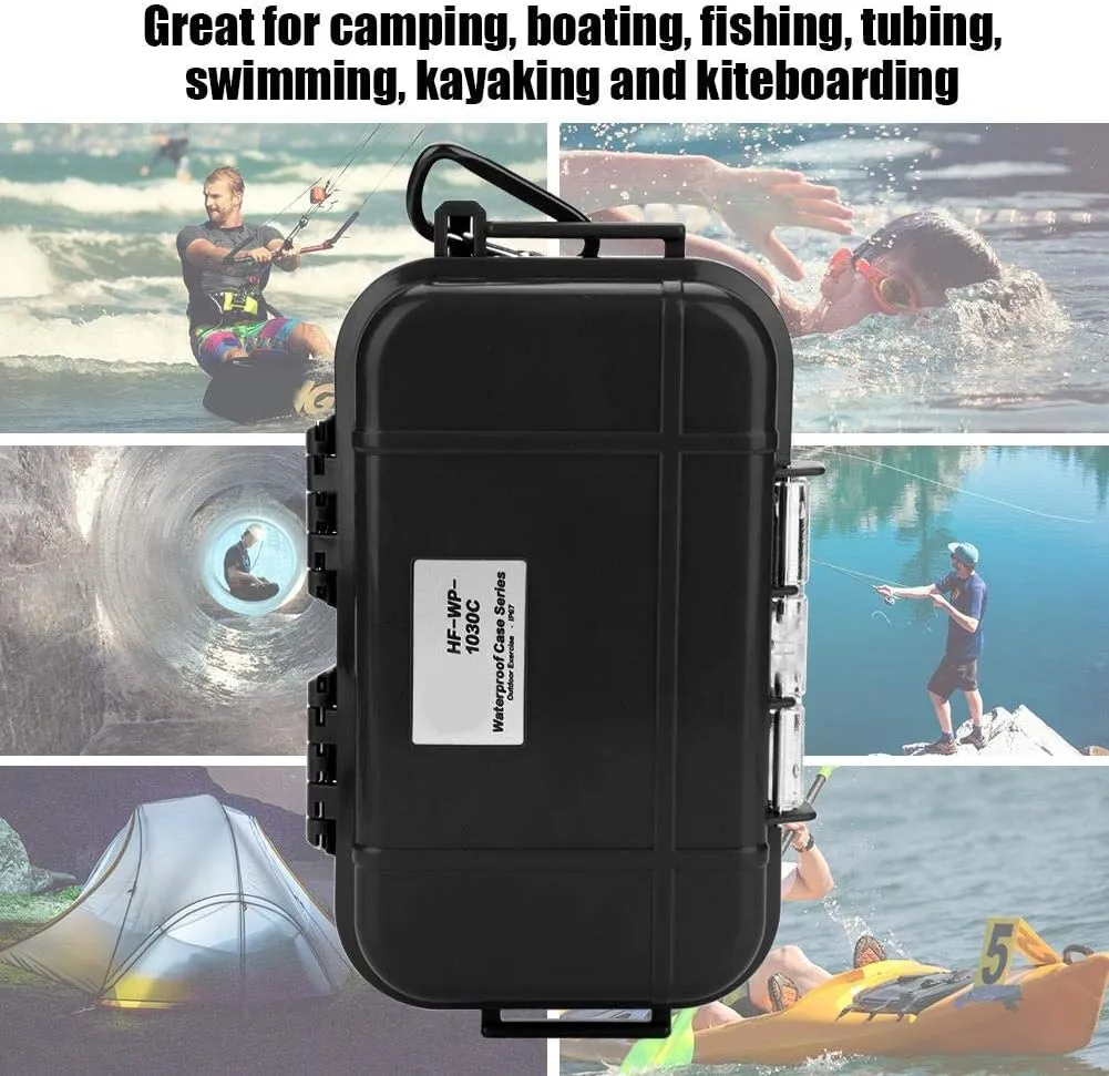 Tbest Caja Seca Impermeable Caja de Alenamiento Caja Impermeable a Prueba de Agua al Aire Libre Buceo Supervivencia Caja de Tran