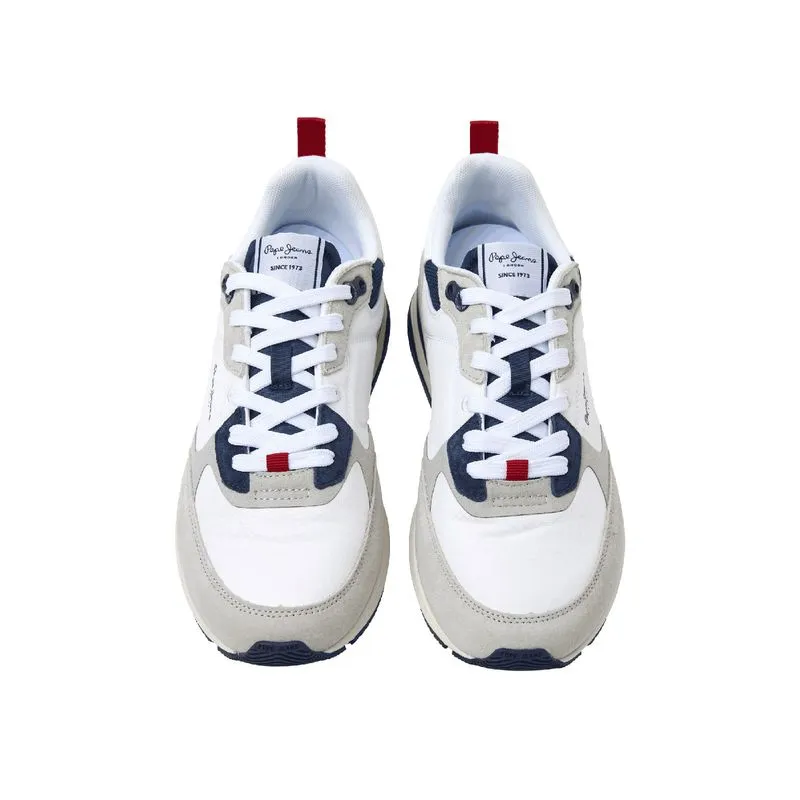 TENIS PEPE JEANS HOMBRE LONDON PRO VINT BLANCO  GRIS