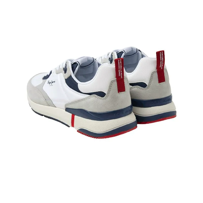 TENIS PEPE JEANS HOMBRE LONDON PRO VINT BLANCO  GRIS