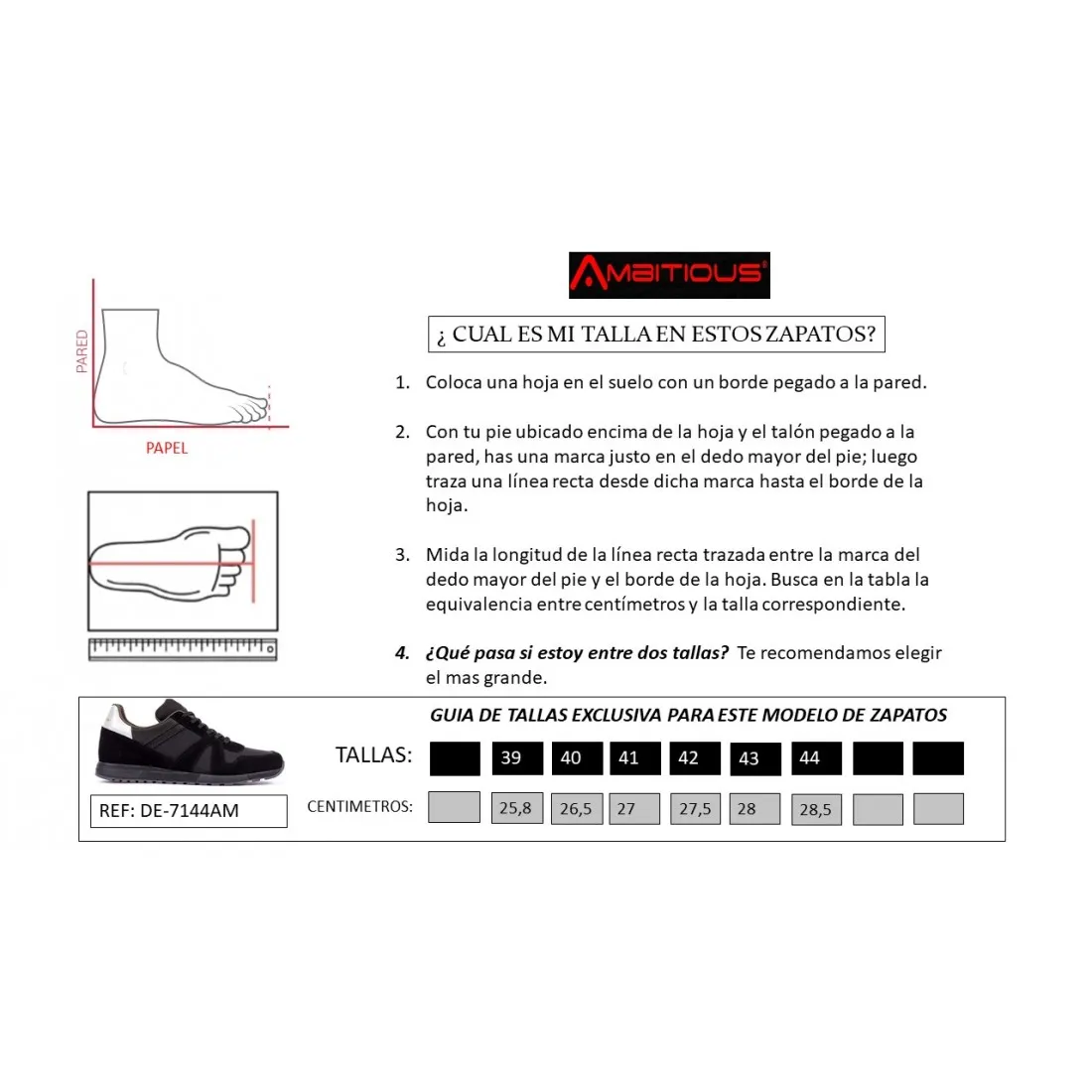TENIS SNEAKERS PARA HOMBRE  AMBITIOUS DE7144AM