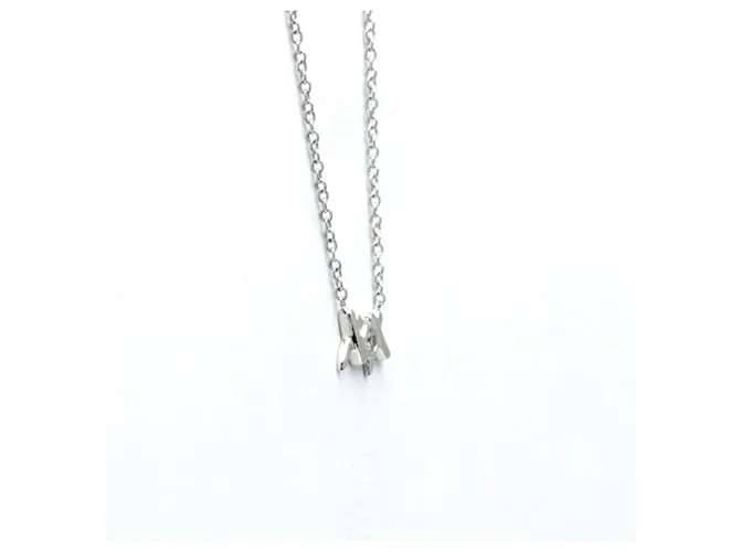 Tiffany & Co Collar de Diamante Double Kiss de Tiffany Plata 