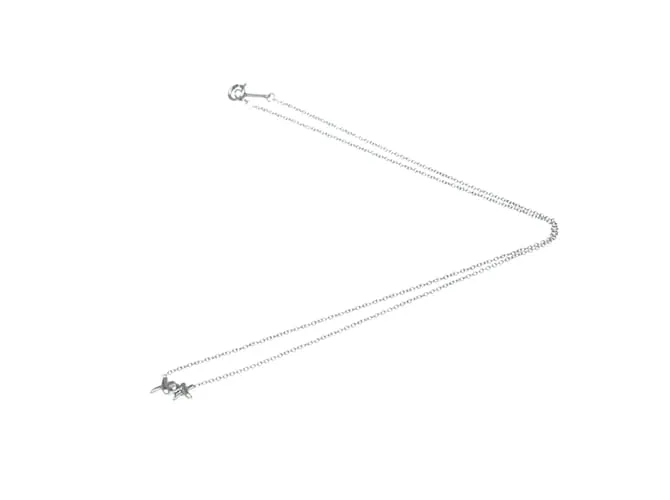 Tiffany & Co Collar de Diamante Double Kiss de Tiffany Plata 