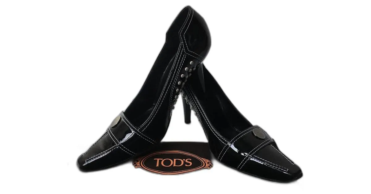 Tod's zapatos de tacon. made in Italy. talla IT.38,EU 39 Negro 