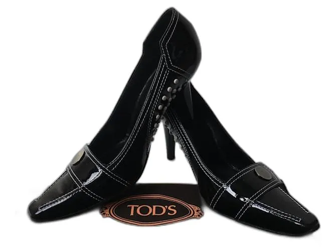 Tod's zapatos de tacon. made in Italy. talla IT.38,EU 39 Negro 