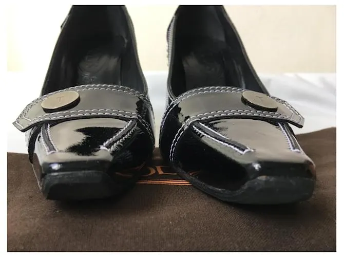Tod's zapatos de tacon. made in Italy. talla IT.38,EU 39 Negro 