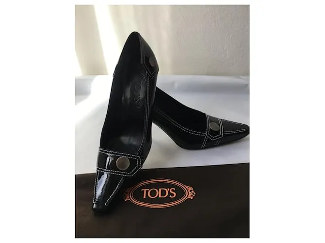 Tod's zapatos de tacon. made in Italy. talla IT.38,EU 39 Negro 