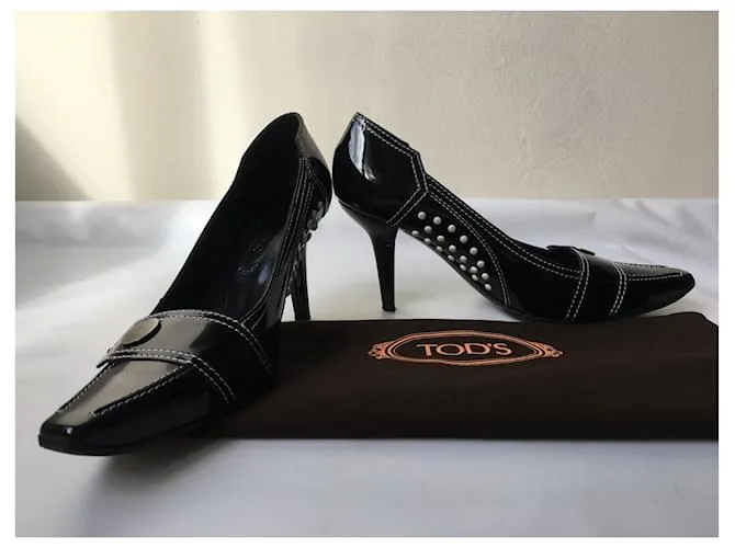 Tod's zapatos de tacon. made in Italy. talla IT.38,EU 39 Negro 