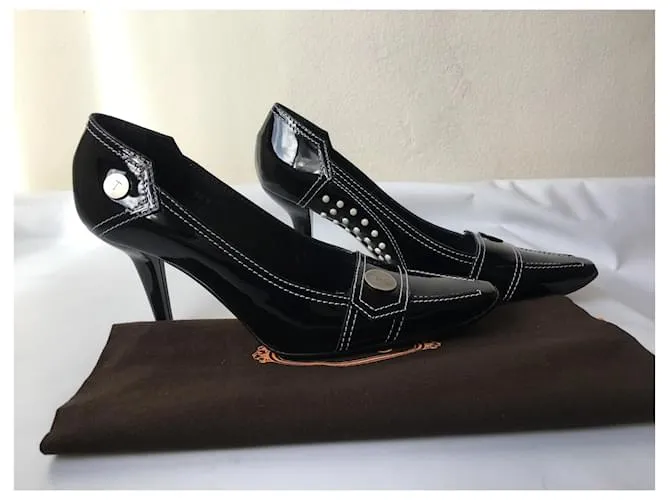 Tod's zapatos de tacon. made in Italy. talla IT.38,EU 39 Negro 